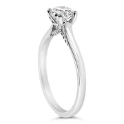 Bids.com 14K White Gold 7/8 Cttw Lab Grown Diamond Solitaire Cathedral Style Engagement Ring (F-G Color, VS1-VS2 Clarity) - Size 5 Rings White Smoke 5 / White.Gold,6 / White.Gold,8 / White.Gold,9 / White.Gold,10 / White.Gold,7 / White.Gold