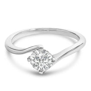 Bids.com 14K White Gold 4/5 Cttw Round Lab Grown Diamond Bypass Solitaire Engagement Ring (F-G Color, VS1-VS2 Clarity) - Ring Size 5 Rings White Smoke 5 / White.Gold,6 / White.Gold,8 / White.Gold,9 / White.Gold,10 / White.Gold,7 / White.Gold