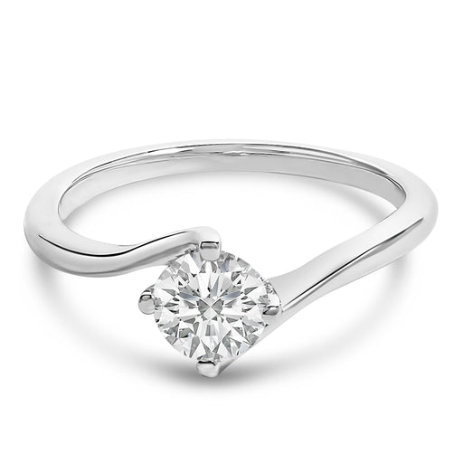 Bids.com 14K White Gold 4/5 Cttw Round Lab Grown Diamond Bypass Solitaire Engagement Ring (F-G Color, VS1-VS2 Clarity) - Ring Size 5 Rings White Smoke 5 / White.Gold,6 / White.Gold,8 / White.Gold,9 / White.Gold,10 / White.Gold,7 / White.Gold