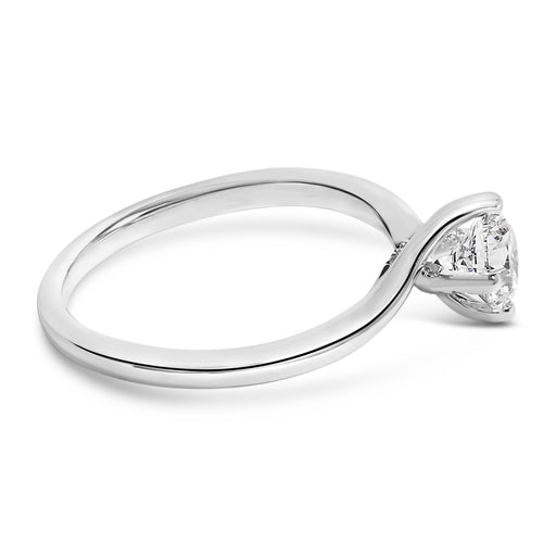 Bids.com 14K White Gold 4/5 Cttw Round Lab Grown Diamond Bypass Solitaire Engagement Ring (F-G Color, VS1-VS2 Clarity) - Ring Size 5 Rings White Smoke 5 / White.Gold,6 / White.Gold,8 / White.Gold,9 / White.Gold,10 / White.Gold,7 / White.Gold