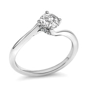 Bids.com 14K White Gold 4/5 Cttw Round Lab Grown Diamond Bypass Solitaire Engagement Ring (F-G Color, VS1-VS2 Clarity) - Ring Size 5 Rings White Smoke 5 / White.Gold,6 / White.Gold,8 / White.Gold,9 / White.Gold,10 / White.Gold,7 / White.Gold