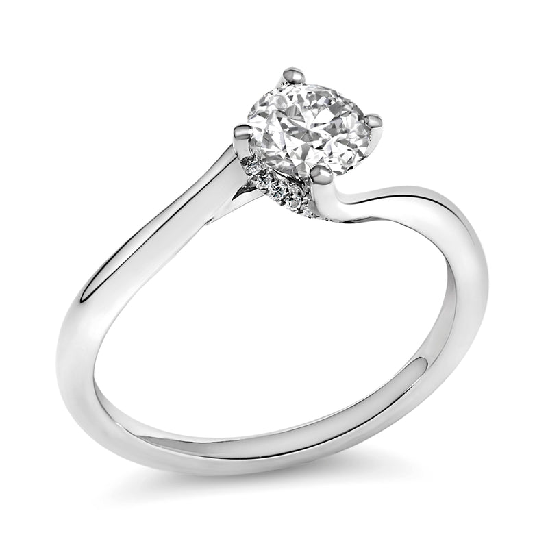 Bids.com 14K White Gold 4/5 Cttw Round Lab Grown Diamond Bypass Solitaire Engagement Ring (F-G Color, VS1-VS2 Clarity) - Ring Size 5 Rings White Smoke 5 / White.Gold,6 / White.Gold,8 / White.Gold,9 / White.Gold,10 / White.Gold,7 / White.Gold