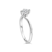 Bids.com 14K White Gold 4/5 Cttw Round Lab Grown Diamond Bypass Solitaire Engagement Ring (F-G Color, VS1-VS2 Clarity) - Ring Size 5 Rings White Smoke 5 / White.Gold,6 / White.Gold,8 / White.Gold,9 / White.Gold,10 / White.Gold,7 / White.Gold