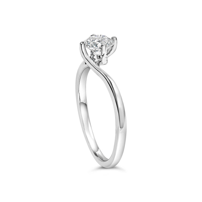 Bids.com 14K White Gold 4/5 Cttw Round Lab Grown Diamond Bypass Solitaire Engagement Ring (F-G Color, VS1-VS2 Clarity) - Ring Size 5 Rings White Smoke 5 / White.Gold,6 / White.Gold,8 / White.Gold,9 / White.Gold,10 / White.Gold,7 / White.Gold