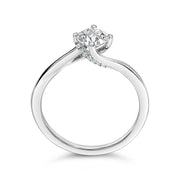 Bids.com 14K White Gold 4/5 Cttw Round Lab Grown Diamond Bypass Solitaire Engagement Ring (F-G Color, VS1-VS2 Clarity) - Ring Size 5 Rings White Smoke 5 / White.Gold,6 / White.Gold,8 / White.Gold,9 / White.Gold,10 / White.Gold,7 / White.Gold