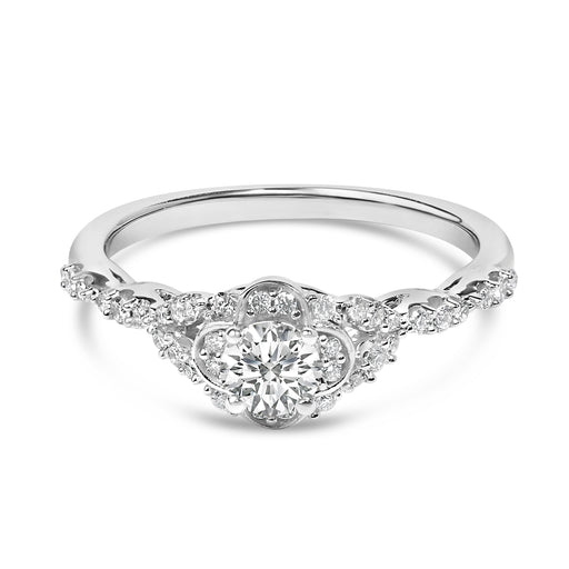 Bids.com 14K White Gold 1/2 Cttw Lab Grown Diamond Vintage Style Engagement Ring (F-G Color, VS1-VS2 Clarity) - Size 7 Rings White Smoke 5 / White.Gold,6 / White.Gold,8 / White.Gold,9 / White.Gold,10 / White.Gold,7 / White.Gold