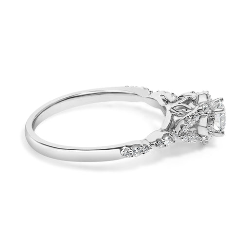 Bids.com 14K White Gold 1/2 Cttw Lab Grown Diamond Vintage Style Engagement Ring (F-G Color, VS1-VS2 Clarity) - Size 7 Rings White Smoke 5 / White.Gold,6 / White.Gold,8 / White.Gold,9 / White.Gold,10 / White.Gold,7 / White.Gold