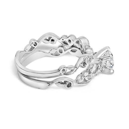Bids.com 14K White Gold Lab Grown Diamond 1.0 Cttw Vintage Style Engagement Ring and Band Set - Ring Size 5 Rings White Smoke 5 / White.Gold,6 / White.Gold,7 / White.Gold,8 / White.Gold,9 / White.Gold,10 / White.Gold