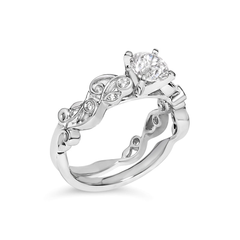 Bids.com 14K White Gold Lab Grown Diamond 1.0 Cttw Vintage Style Engagement Ring and Band Set - Ring Size 5 Rings White Smoke 5 / White.Gold,6 / White.Gold,7 / White.Gold,8 / White.Gold,9 / White.Gold,10 / White.Gold