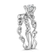 Bids.com 14K White Gold Lab Grown Diamond 1.0 Cttw Vintage Style Engagement Ring and Band Set - Ring Size 5 Rings White Smoke 5 / White.Gold,6 / White.Gold,7 / White.Gold,8 / White.Gold,9 / White.Gold,10 / White.Gold