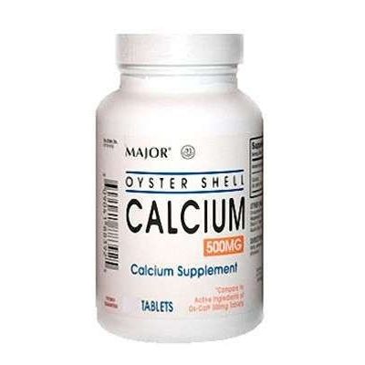Major Major Oyster Shell Calcium 500 Mg With Vitamin D Vitamins & Supplements White Smoke