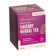 Teeccino Almond Amaretto Roasted Herbal Tea Herbal Tea Black 25 tea bags,10 tea bags