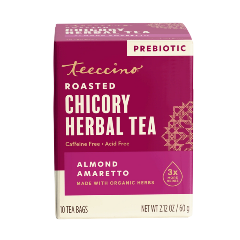 Teeccino Almond Amaretto Roasted Herbal Tea Herbal Tea Brown 25 tea bags,10 tea bags