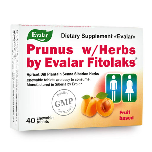 SiberianGreen.com Prunus with Herbs by Evalar Fitolaks 40 Tabs Herbs White Smoke
