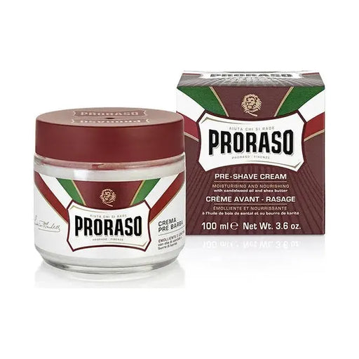 Proraso Proraso Pre-Shave Cream Moisturizing & Nourishing With Sandalwood Oil & Shea Butter 3.6 Oz Pre-Shave Cream White Smoke