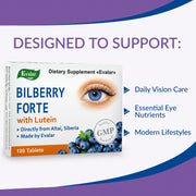 SiberianGreen.com Blueberry Forte with Lutein - 100 Tablets- Vision care and Eye care supplement Herbs White Smoke
