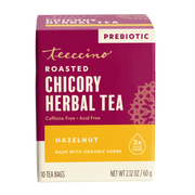 Teeccino Hazelnut Roasted Herbal Tea Herbal Tea Brown 25 tea bags,10 tea bags,50 tagless tea bags