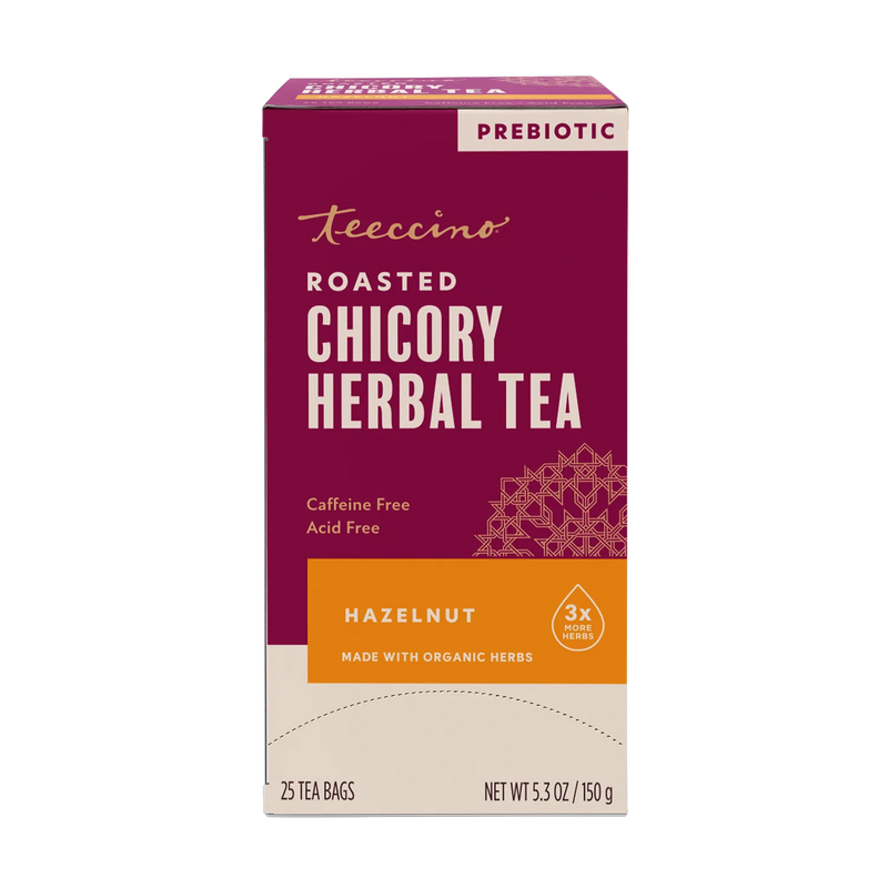 Teeccino Hazelnut Roasted Herbal Tea Herbal Tea Brown 25 tea bags