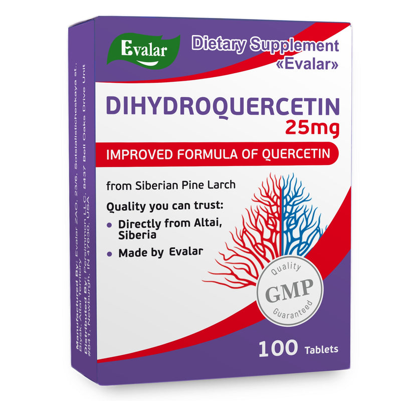 SiberianGreen.com Siberian Pine Larch by Evalar Dihydro Quercetin 100 Tabs Herbs White Smoke