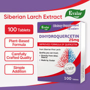 SiberianGreen.com Siberian Pine Larch by Evalar Dihydro Quercetin 100 Tabs Herbs White Smoke