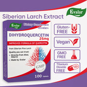 SiberianGreen.com Siberian Pine Larch by Evalar Dihydro Quercetin 100 Tabs Herbs White Smoke