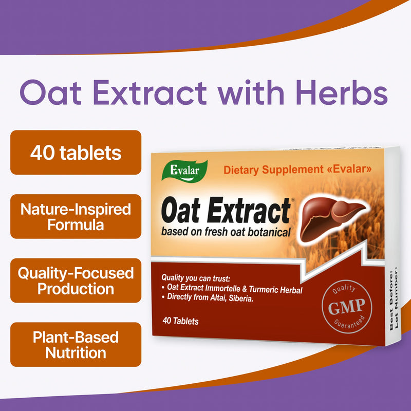 SiberianGreen.com Oat Extract with Herbs by Evalar Ovesol 40 Tabs Herbs White Smoke