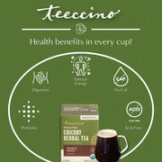 Teeccino French Roast Roasted Herbal Tea Herbal Tea Dark Olive Green 25 tea bags,10 tea bags,50 tagless tea bags