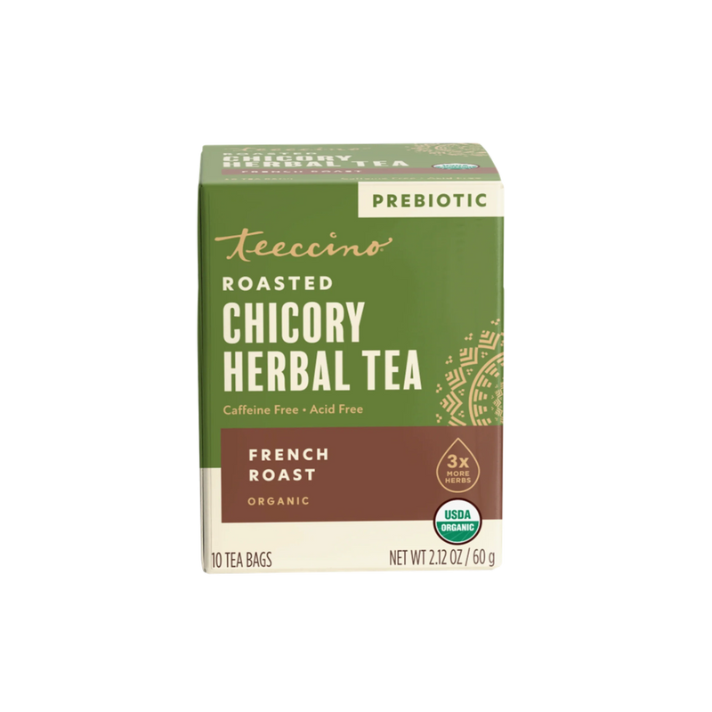 Teeccino French Roast Roasted Herbal Tea Herbal Tea Dark Olive Green 10 tea bags