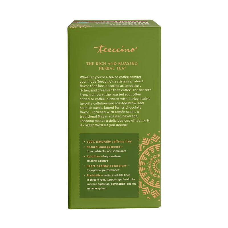 Teeccino French Roast Roasted Herbal Tea Herbal Tea Olive Drab 25 tea bags,10 tea bags,50 tagless tea bags
