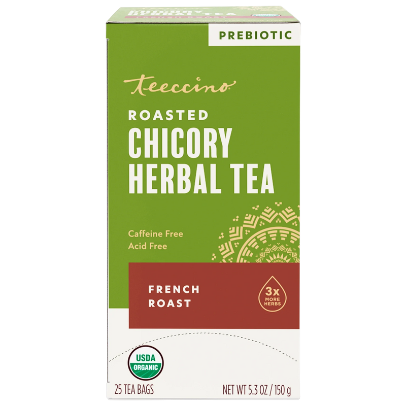 Teeccino French Roast Roasted Herbal Tea Herbal Tea Olive Drab 25 tea bags