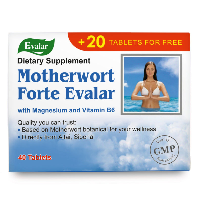 SiberianGreen.com Motherwort Forte Herb with Vitamins by Evalar 40 Tabs Herbs White Smoke