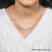 Bids.com 14k White Gold Franco Chain 1.2mm Necklaces Lavender 16 / White Gold,18 / White Gold,20 / White Gold,24 / White Gold