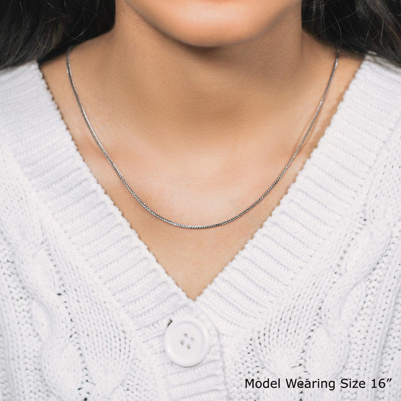 Bids.com 14k White Gold Franco Chain 1.2mm Necklaces Lavender 16 / White Gold,18 / White Gold,20 / White Gold,24 / White Gold