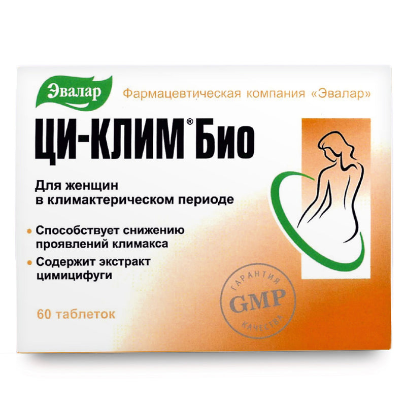 SiberianGreen.com Black Cohosh Herbal Extract by Evalar Ci-Klim 60 Tabs Herbs White Smoke