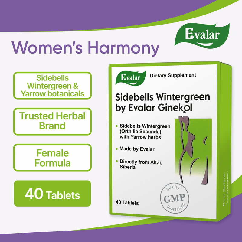 SiberianGreen.com Orthilia Secunda Sidebells Wintergreen Yarrow by Evalar 40 Tabs Herbs White Smoke
