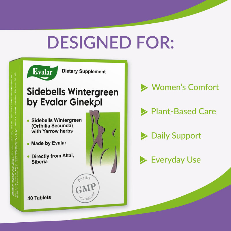 SiberianGreen.com Orthilia Secunda Sidebells Wintergreen Yarrow by Evalar 40 Tabs Herbs White Smoke