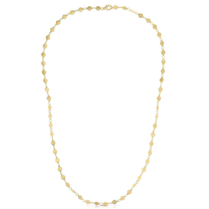 Bids.com 14k Yellow Gold Necklace with Polished Circles Necklaces White Smoke 18 / Yellow Gold,30 / Yellow Gold