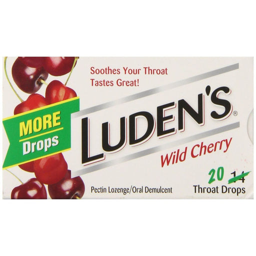 Luden's Luden's Throat Drops, Wild Cherry, 20 Drops Health & Beauty Antique White
