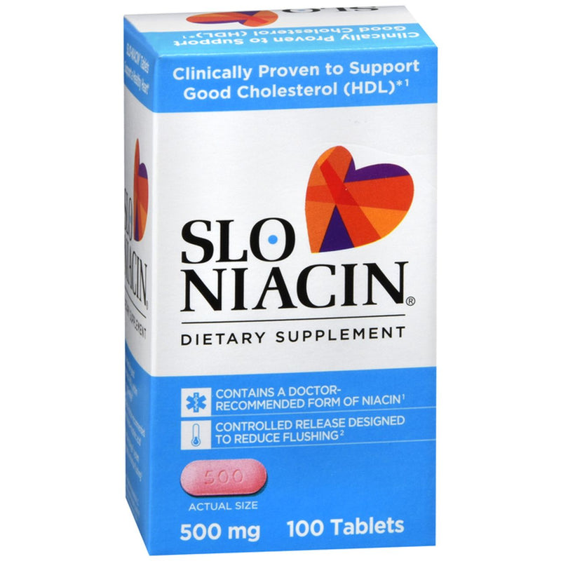 Mission Pharmacal Mission Pharmacal Slo-Niacin 500 Mg Dietary Supplement Tablets Vitamins & Supplements White Smoke