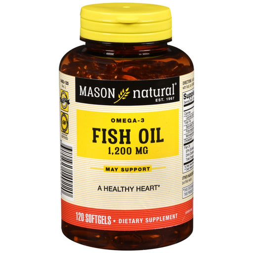 Mason Natural Mason Natural Omega 3 Fish Oil 1200 Mg, 120 Softgels Vitamins & Supplements White Smoke