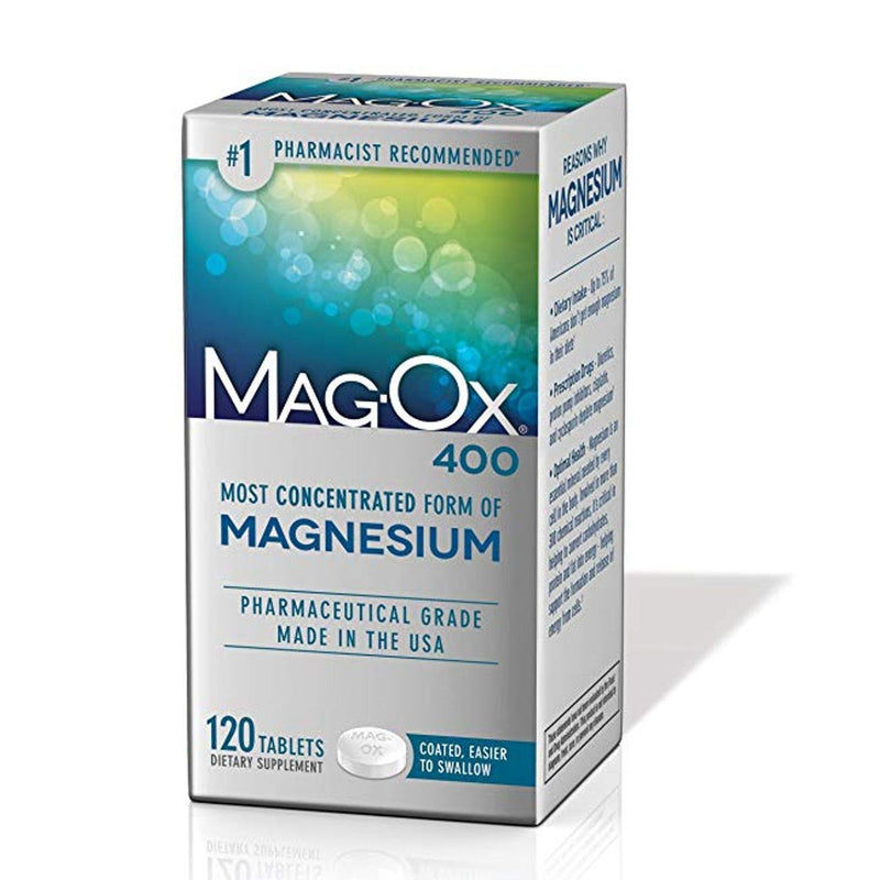 Mag-Ox 400 Mag-Ox 400 Magnesium Supplement – High Potency 400mg, 120 Tablets Vitamins & Supplements White Smoke