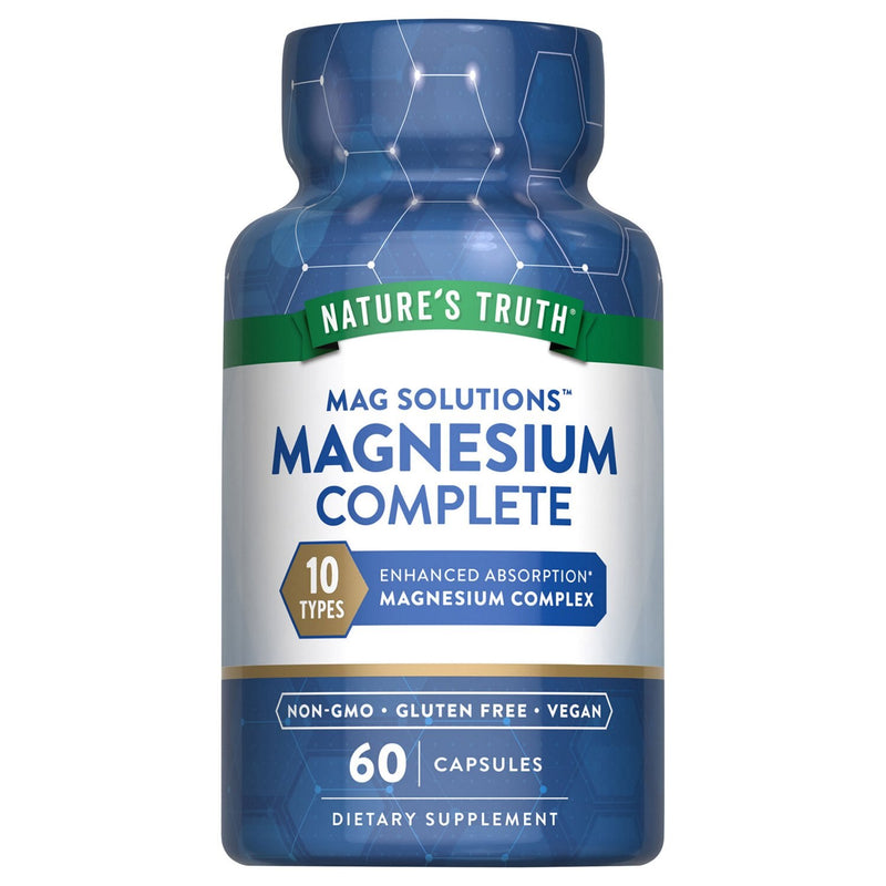 Nature's Truth Nature's Truth Magnesium Complex Supplement 10 Forms 60 Capsules Vitamins & Supplements White Smoke