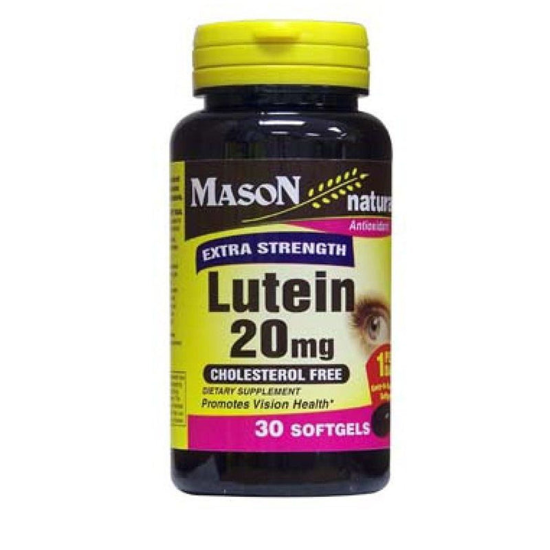 Mason Natural Mason Natural Vitamins Lutein 20 Mg Softgels Extra Strength - 30ct Vitamins & Supplements Black