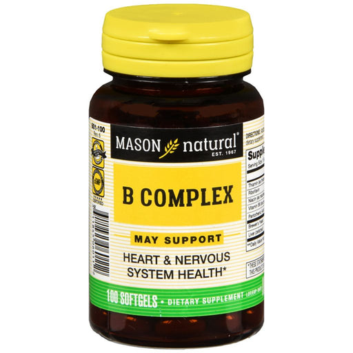 Mason Natural Mason Natural Vitamin B Complex, 100 Softgels Vitamins & Supplements Black