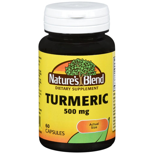 Nature's Blend Nature's Blend Turmeric, 500 Mg, 60 Caps Vitamins & Supplements White Smoke