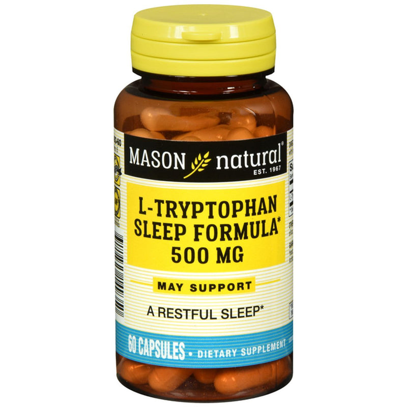 Mason Natural Mason Natural L-Tryptophan Sleep Formula, 60 Capsules Vitamins & Supplements White Smoke