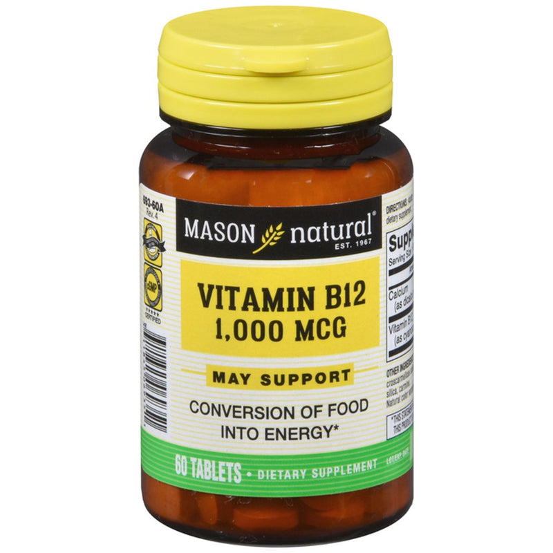 Mason Natural Mason Natural 1000 Mcg B-12  60 Tablets Vitamins & Supplements White Smoke