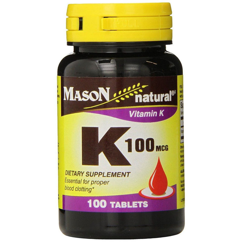 Mason Natural Mason Natural Vitamin K, 100 Mcg, Tablets Vitamins & Supplements White Smoke