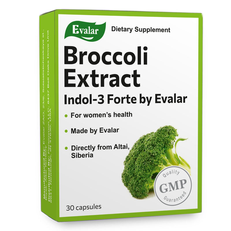 SiberianGreen.com Evalar Broccoli Indol-3 Extract – 30 Capsules Herbs White Smoke