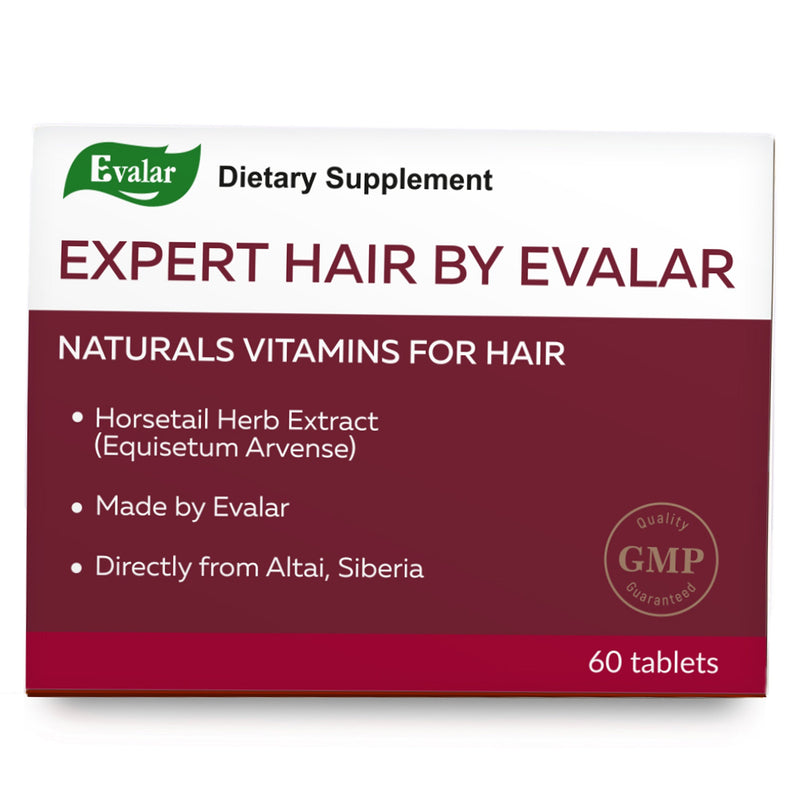 SiberianGreen.com Expert Hair Horsetail Herb Equisetum Arvense Extract by Evalar 60 Tabs Herbs White Smoke